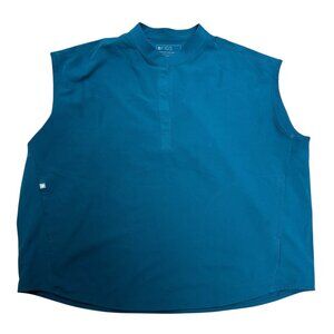 FIGS Teal Sleeveless Medical Scrub Top